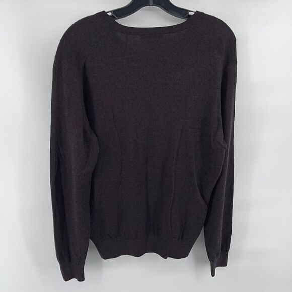 Murano modern performance moisture wicking v neck sweater large acrylic EUC L - Picture 5 of 9